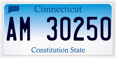 CT license plate AM30250