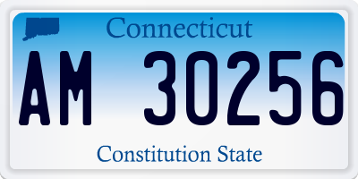 CT license plate AM30256