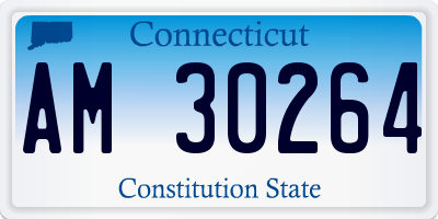 CT license plate AM30264