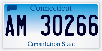 CT license plate AM30266