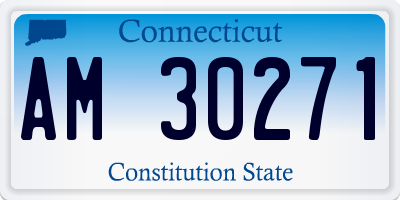 CT license plate AM30271