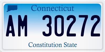 CT license plate AM30272