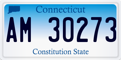 CT license plate AM30273