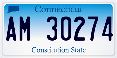 CT license plate AM30274