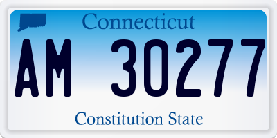 CT license plate AM30277