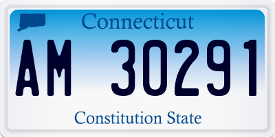 CT license plate AM30291