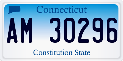 CT license plate AM30296