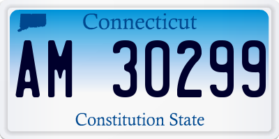 CT license plate AM30299