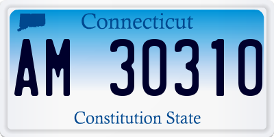 CT license plate AM30310
