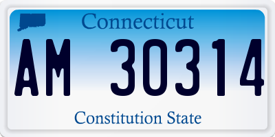 CT license plate AM30314