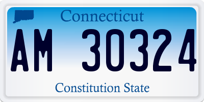 CT license plate AM30324