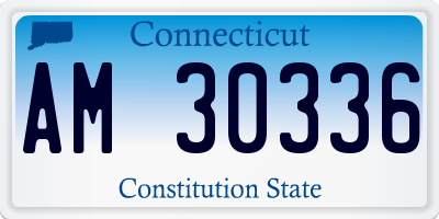 CT license plate AM30336