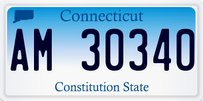 CT license plate AM30340