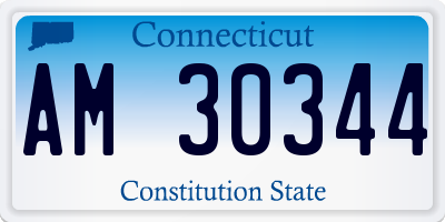 CT license plate AM30344