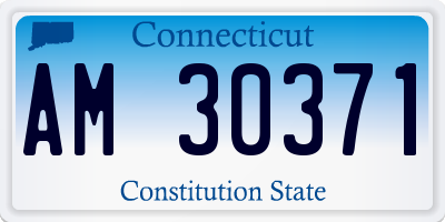 CT license plate AM30371