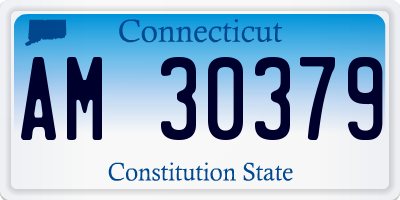 CT license plate AM30379