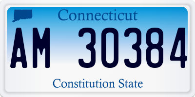 CT license plate AM30384
