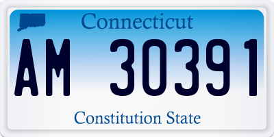 CT license plate AM30391