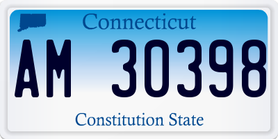 CT license plate AM30398