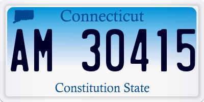 CT license plate AM30415