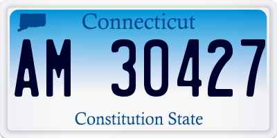 CT license plate AM30427