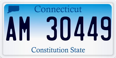 CT license plate AM30449