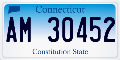 CT license plate AM30452