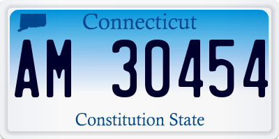 CT license plate AM30454
