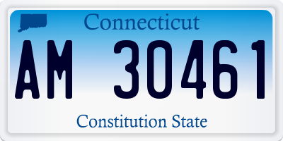 CT license plate AM30461