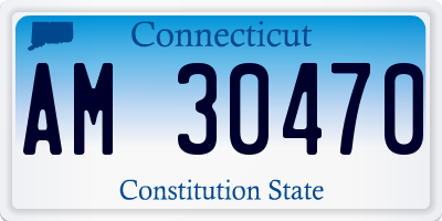 CT license plate AM30470