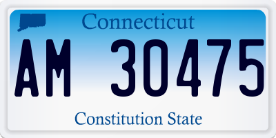 CT license plate AM30475