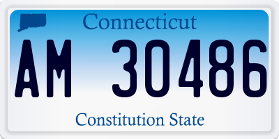 CT license plate AM30486