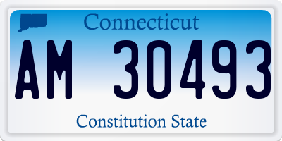 CT license plate AM30493