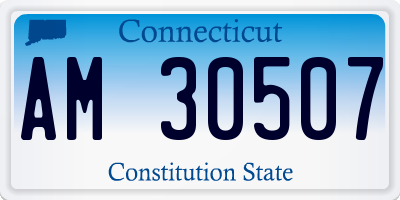 CT license plate AM30507