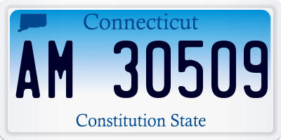 CT license plate AM30509