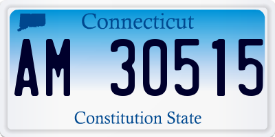 CT license plate AM30515