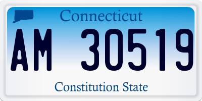 CT license plate AM30519