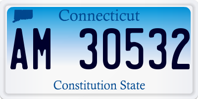 CT license plate AM30532