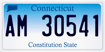 CT license plate AM30541