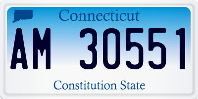 CT license plate AM30551