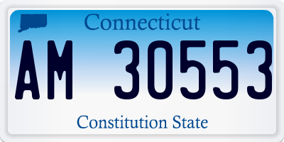 CT license plate AM30553