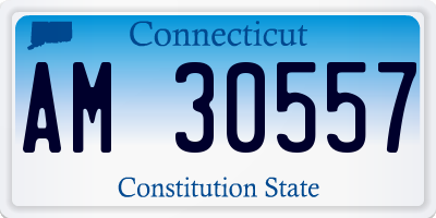 CT license plate AM30557