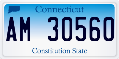 CT license plate AM30560