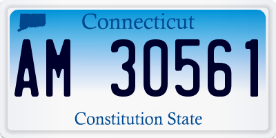 CT license plate AM30561