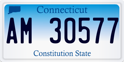 CT license plate AM30577