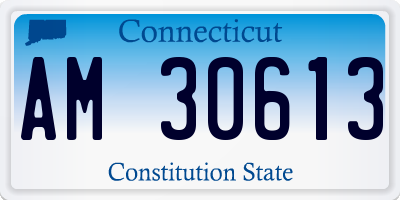 CT license plate AM30613