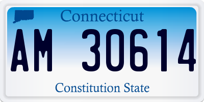 CT license plate AM30614