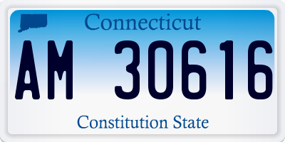 CT license plate AM30616