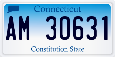 CT license plate AM30631