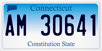 CT license plate AM30641